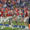Central Bobcats celebrate a touchdown in the 'Cats' win over Abilene Cooper