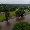Camp Mystic along the banks of the Guadalupe River in Hunt on July 5, 2025, after deadly flood waters washed through the region.