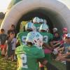 The Eldorado Eagles prepare to run through their tunnel before the game against Iraan on Oct. 10, 2025.