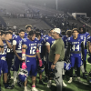 Lake View head coach Hector Guevara talks to his team after their 35-28 loss to Andrews on Friday, Nov. 7, 2025.