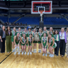 The Wall girls basketball team poses with its championship trophy after defeating Central Heights 49-34 in the Class 3A Division II state final Monday, March 6, 2026, at the Alamodome in San Antonio.