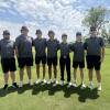 The Robert Lee boys are in first place after the opening round of the Class 1A state golf tournament Monday, April 27, 2026.