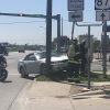 Silver Mustang made an unsafe turn off North Bryant onto 19th Street