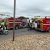 A man was hit by a car while crossing the road Thursday during lunch hour in San Angelo.