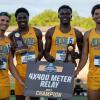Angelo State's 4x400-meter relay team of William Opare, Rami Balta, Taylor Briggs and Jahleel Armstrong won the national title Saturday, May 23, 2026.