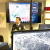 San Angelo Police Chief Travis Griffith gives a tour of the department's real-time crime center. 