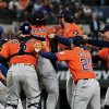 Houston Astros after throwing a no-hitter against the Texas Rangers 2026
