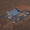 An aerial view of the Camp East Montana detention facility at Fort Bliss on Sept. 7, 2025.