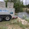 The Texas Parks and Wildlife Department’s Inland Fisheries Division stocked channel catfish into the Concho River in downtown San Angelo on Friday, June 19, 2026.