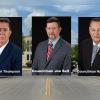 San Angelo Mayor Tom Thompson, Councilmen Joe Self and Harry Thomas
