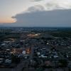 Aerial view of Presidio on the U.S.-Mexico border. U.S. Customs and Border Protection has plans to a build border wall in this remote region of border, despite opposition from locals. 