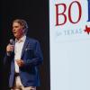 Republican candidate for Railroad Commissioner Bo French speaks at the Red River Roll Call, a Republican rally hosted by state Rep. Shelley Luther, in Sherman on July 27, 2026.