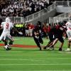 Texas Tech Red Raiders quarterback Will Hammond (15) rushes against the Houston Cougars in the second half at Galaxy Stadium in Lubbock on Sept. 18, 2026.