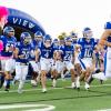 The Lake View Chiefs run onto the field before their game against Pflugerville Connally on Friday, Oct. 9, 2026.