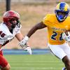 Angelo State's Ashton Dickens runs during the 2026 football season.
