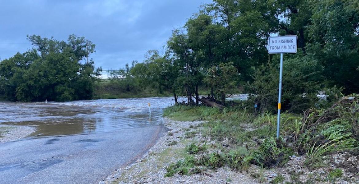 Mineral Wells Crossing 2021 Flooded (LIVE! Photo/Yantis Green)
