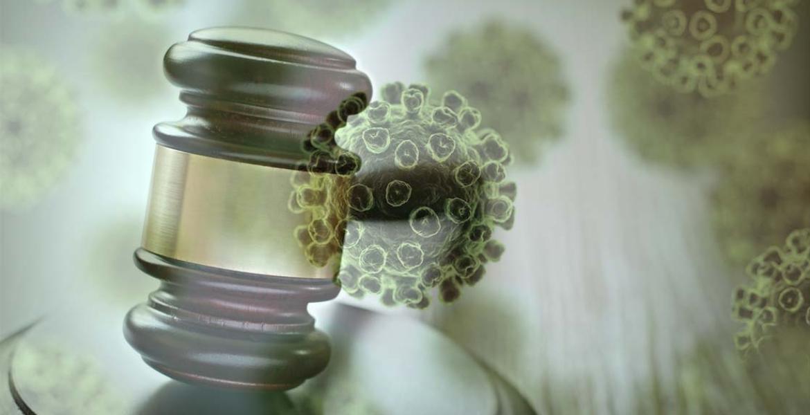 Gavel with Covid | DepositPhotos