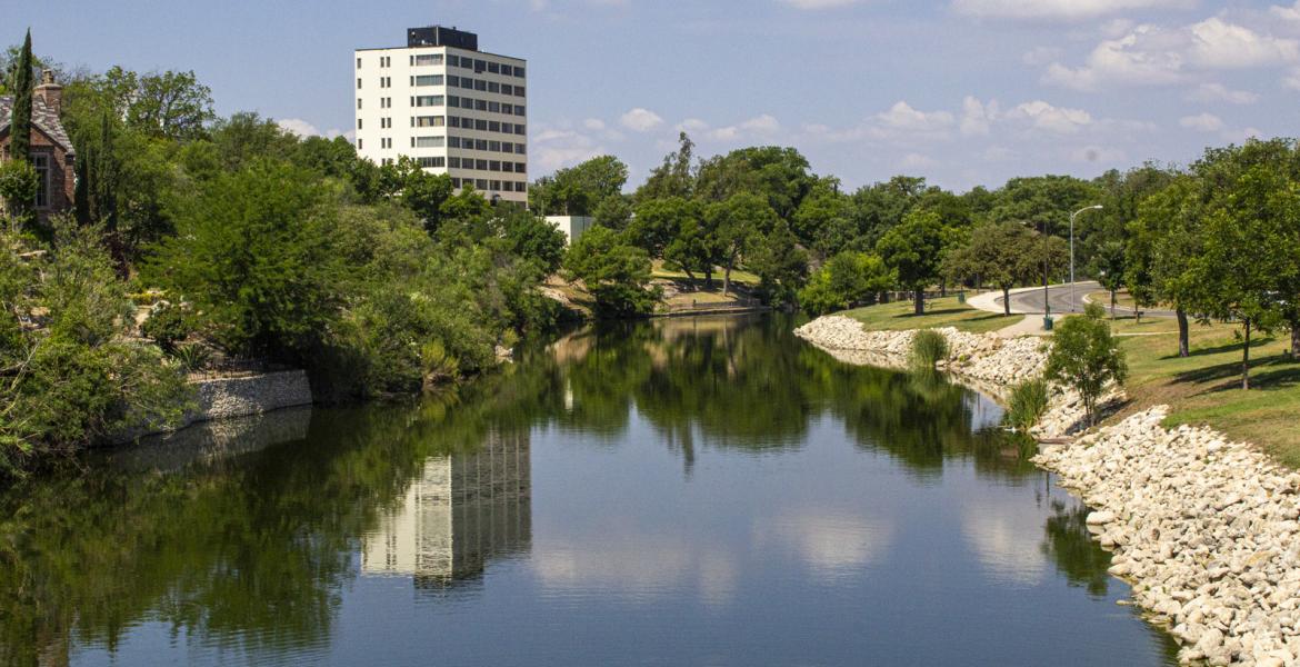 The Concho River in downtown San Angelo