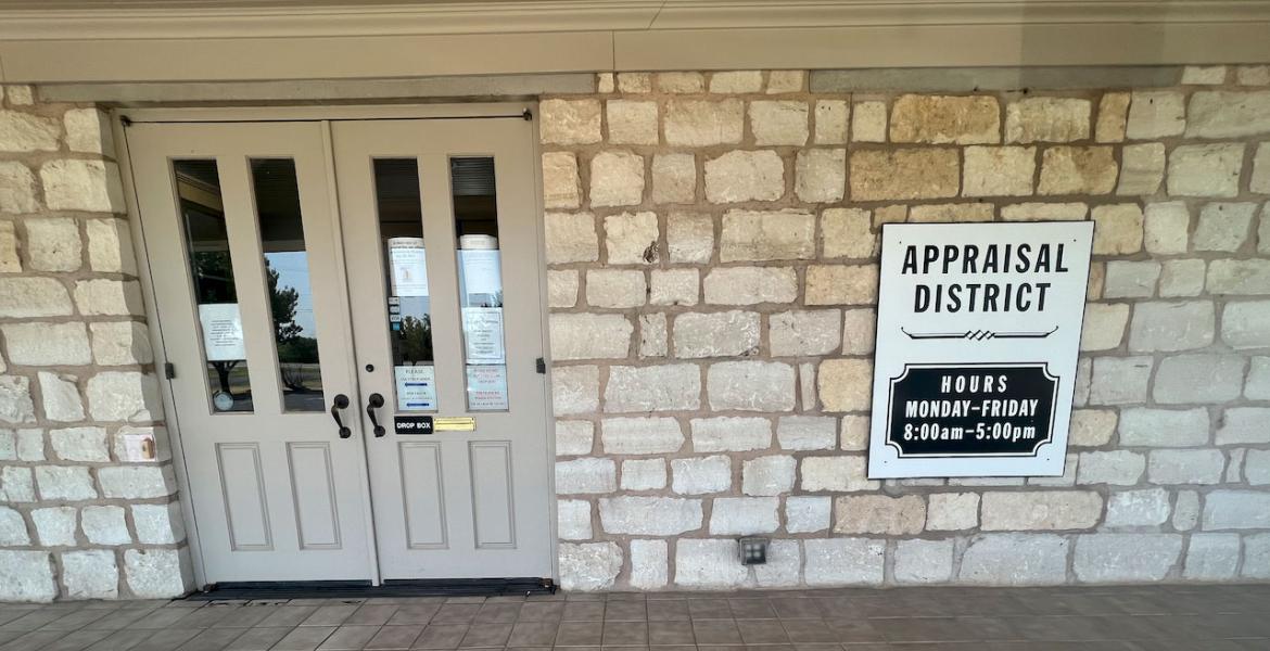 The entrance to the Tom Green County Appraisal District, 2302 Pulliam, in San Angelo.