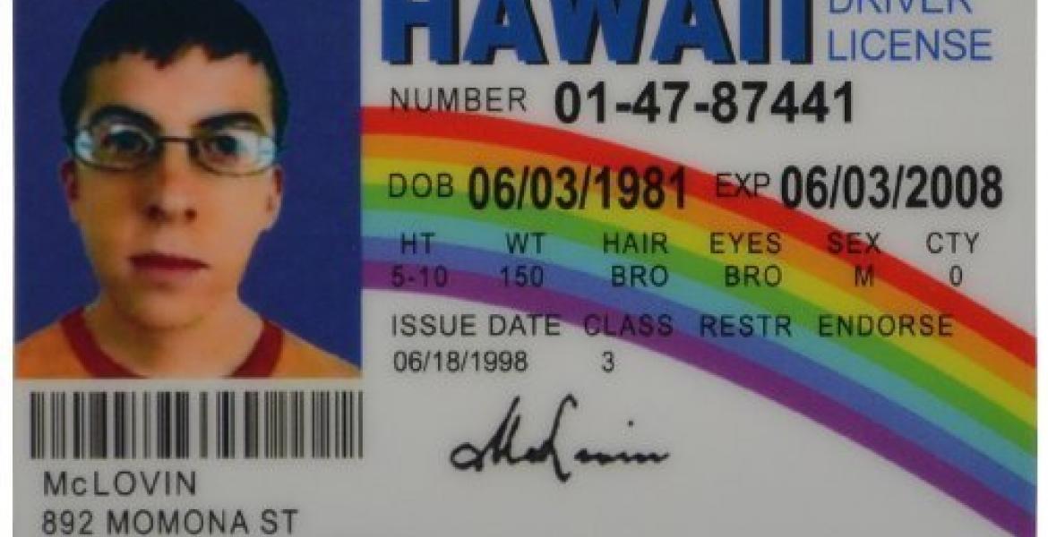 Fake Drivers License from Movie (Courtesy/Amazon)