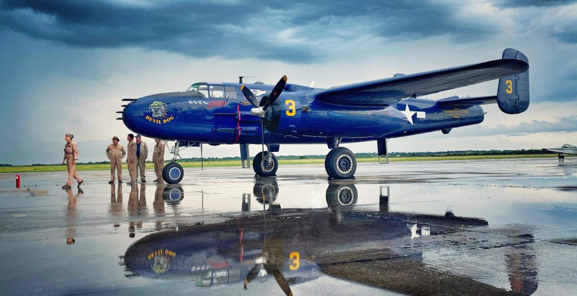 World War II B-25 (PBJ) Bomber based in Georgetown, Texas with the Devil Dog Squadron.