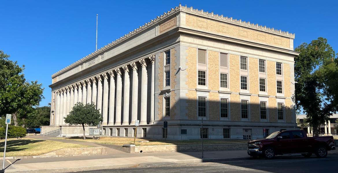 The Tom Green County Courthouse on the morning of August 4, 2023.