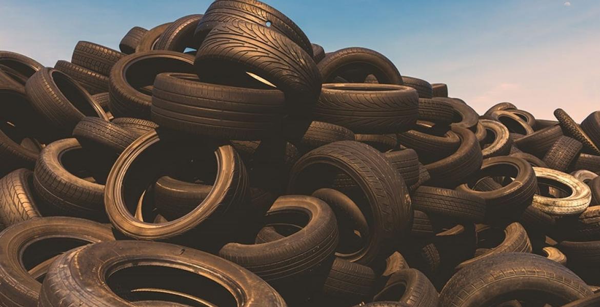 Old Tires to be Recycled (Courtesy Recycling Today)