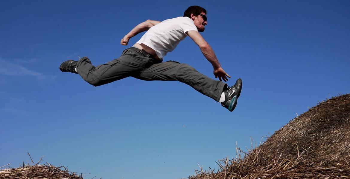 Bale Jumping (Courtesy Flikr)