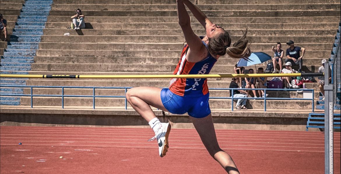 Central Lady Cats Sydney Crooks in the High Jump at San Angelo Relays 2024