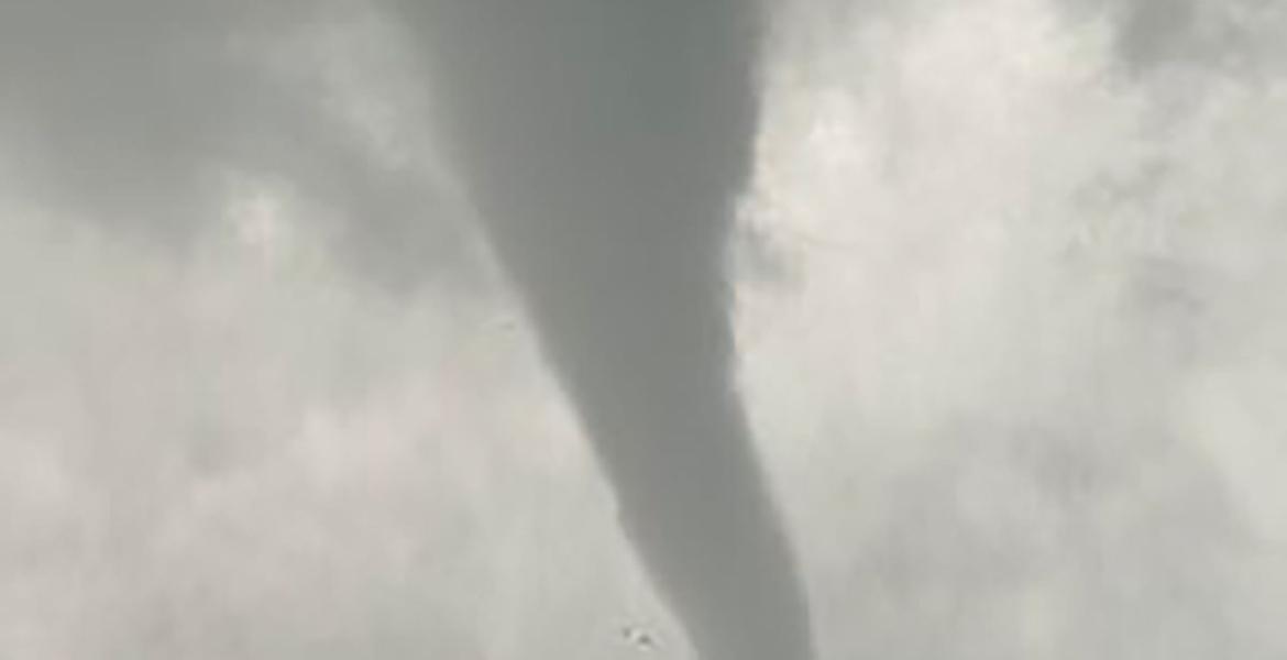 The tornado that touched down 3 miles east/southeast of Ballinger, Texas on May 2, 2024 at 1800 hours. (Tanner Tumlinson)