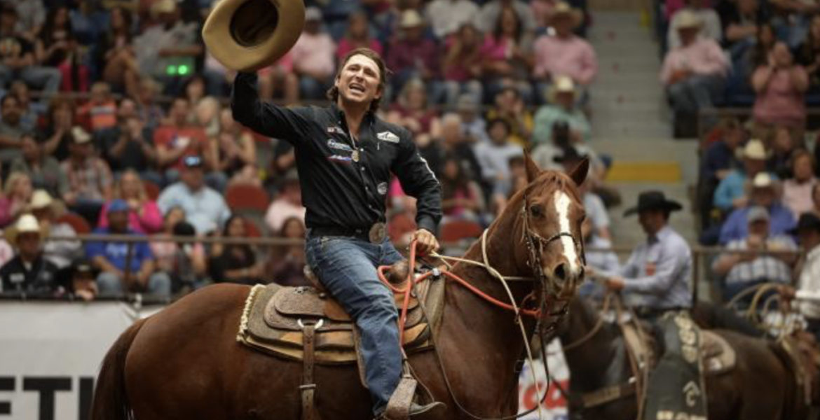 Ty Harris won Round 3 at the National Finals Rodeo on Saturday, Dec. 7, 2024.