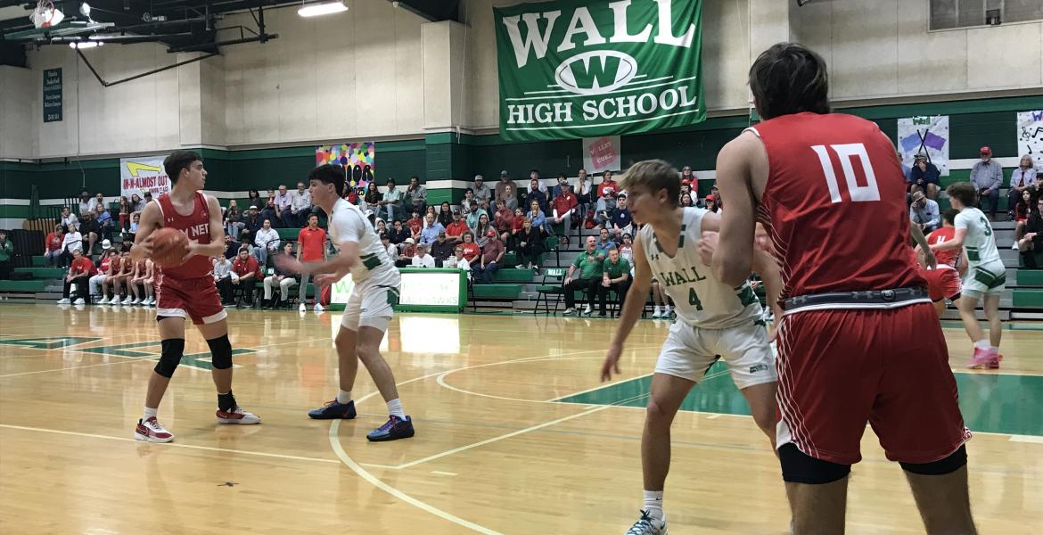 On the road against its biggest rival, Jim Ned jumped out to an early lead and held on for a 58-49 win thanks to a stellar defensive performance and 25 points from Wyatt Nickson.