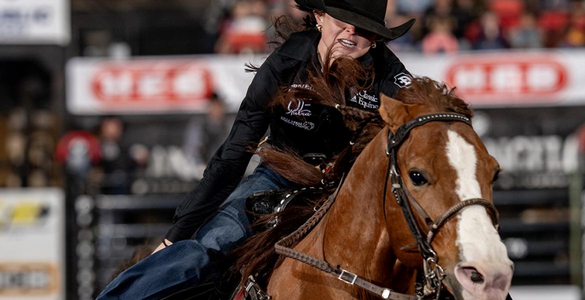 Jordan Driver is in the driver’s seat of this year’s San Angelo Stock Show and Rodeo barrel racing competition.