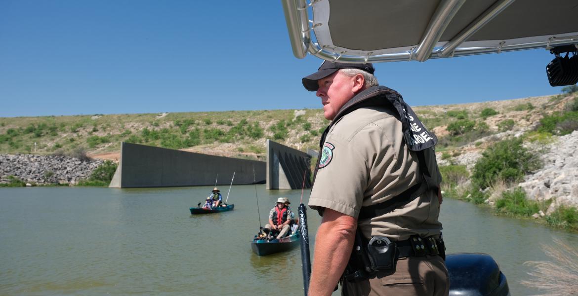 A Texas Game Warden issued a citation to trespassers on Lake Nasworthy in San Angelo on May 23, 2025. 