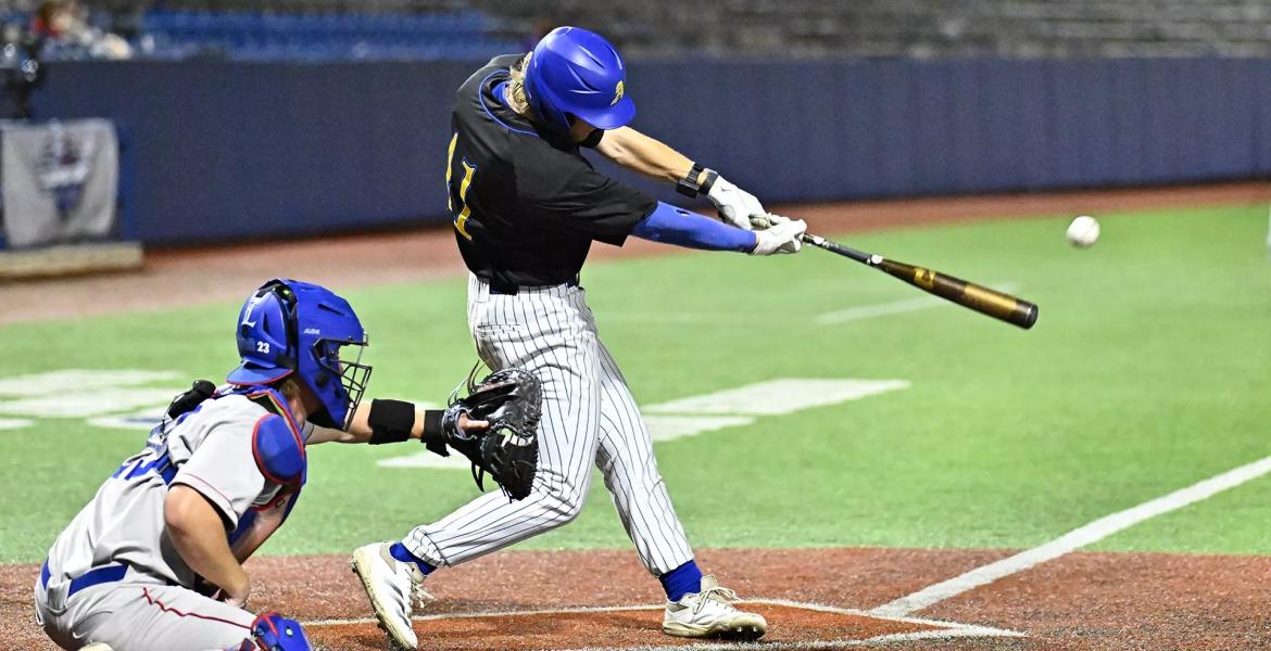 Angelo State's Justin Harris drove in a run during the Rams' loss to Lubbock Christian on Thursday in their Lone Star Conference Tournament opener. Angelo State's Justin Harris drove in a run during the Rams' loss to Lubbock Christian on Thursday in their Lone Star Conference Tournament opener.