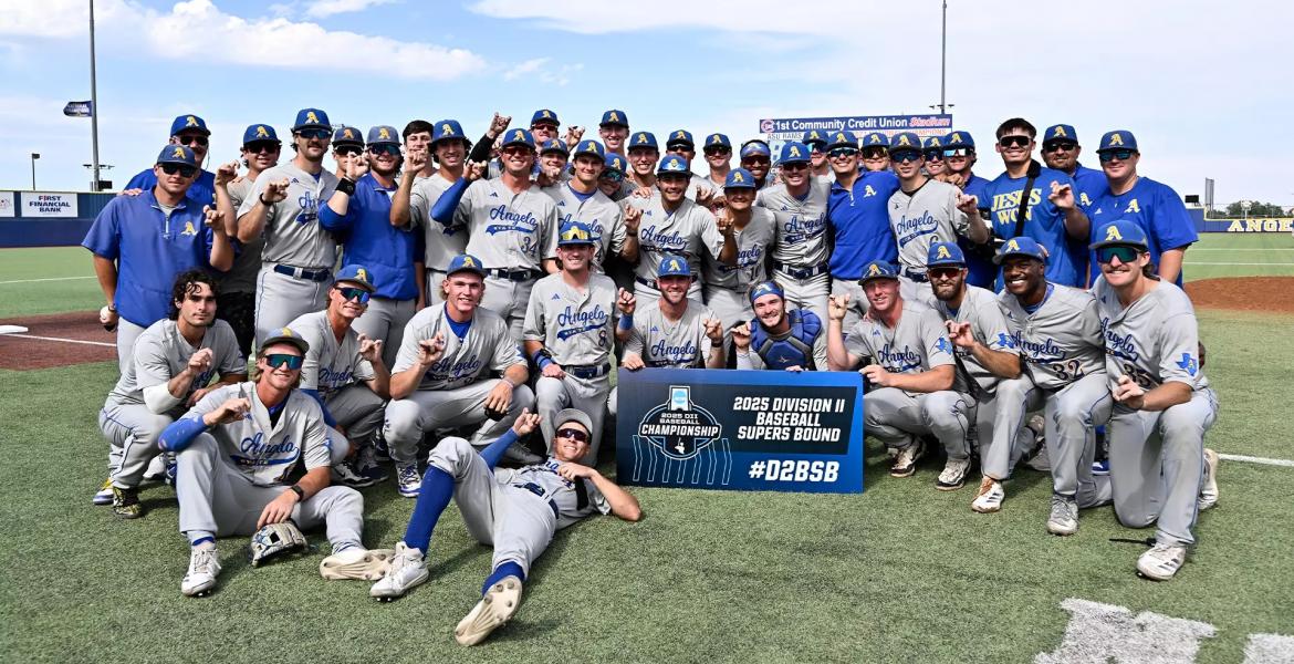 The Angelo State baseball team held on in a tense ninth inning to beat St. Edward's and advance to the Super Regional round.