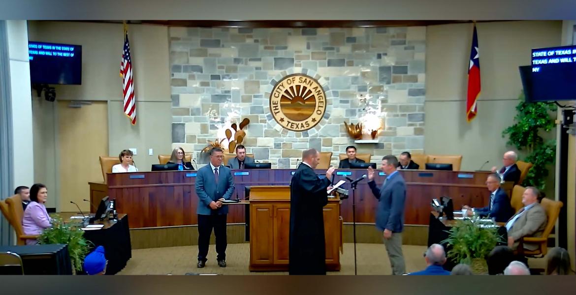 Joe Self was sworn in Tuesday as San Angelo’s newest city councilmember. 