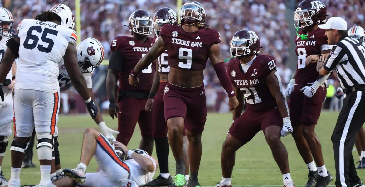 Texas A&M in action against Auburn