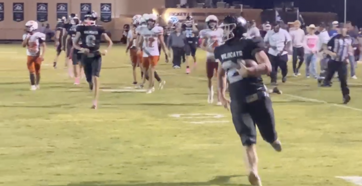 Water Valley's Boston Wiese breaks away for a 31-yard touchdown run against Robert Lee on Friday, Oct. 24, 2025. Water Valley's Boston Wiese breaks away for a 31-yard touchdown run against Robert Lee on Friday, Oct. 24, 2025.