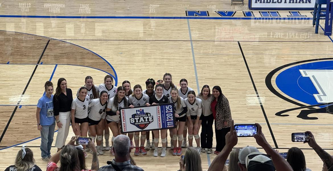 The Water Valley volleyball team will play for the Class 1A state championship after a five-set win over Saint Jo on Saturday.