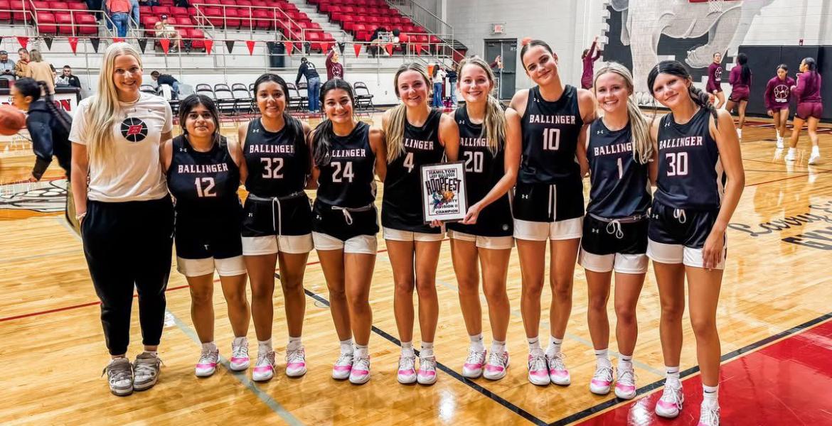 The Ballinger girls basketball won the Hamilton Hoopfest Division II title last weekend.
