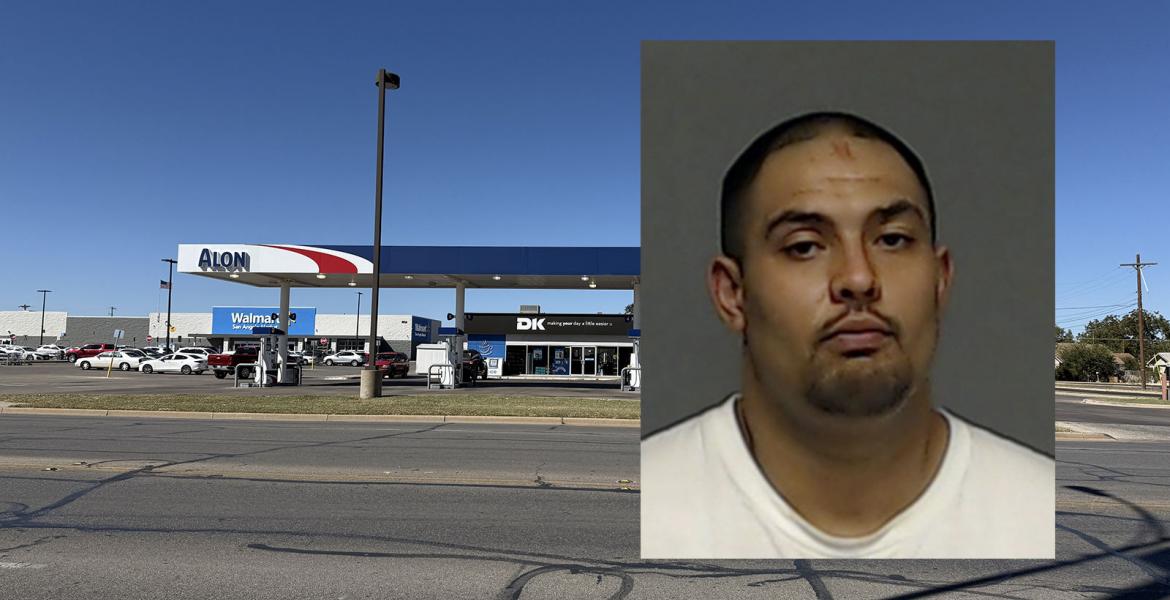 Michael Zapata, 37, was booked for aggravated assault with a deadly weapon after attacking his buddy at the Alon