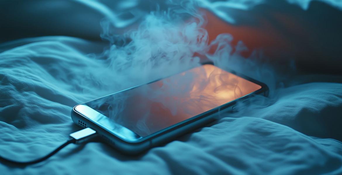 A woman claimed her smartphone bruned her while sleeping with it. This is a representative image with a tad bit hyperbole.