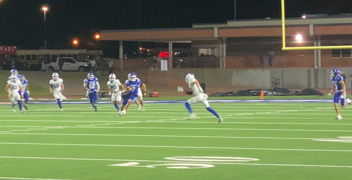 Lake View quarterback Chris Alvizo was injured in the second quarter of the Chiefs’ playoff game Thursday night against Lampasas.