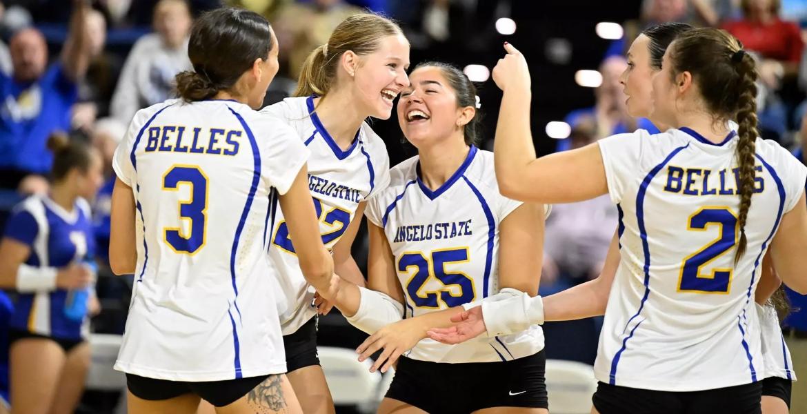 The top-seeded Angelo State University volleyball team won its opening match at the Lone Star Conference Tournament on Thursday with a 25-20, 25-23, 25-14 victory over No. 8 seed Texas A&amp;M-Kingsville at the Junell Center.