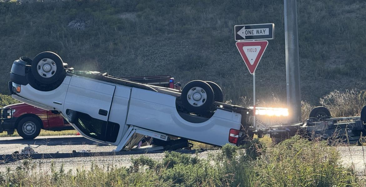 Rollover Crash on US 87 North stalls traffic on Sunday, Nov. 2.