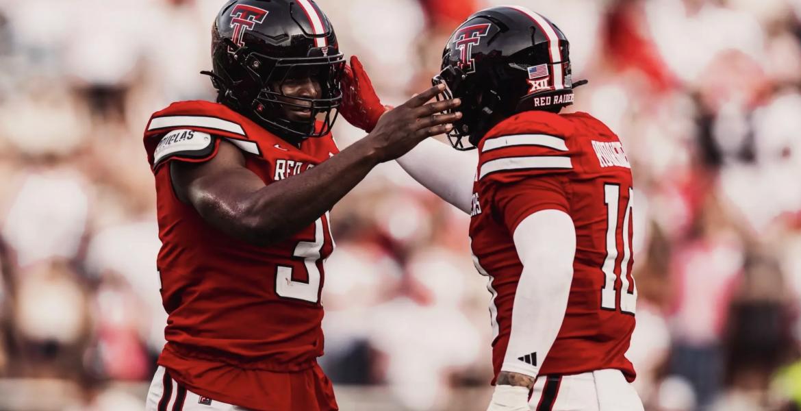 Texas Tech's David Bailey (left) and Jacob Rodriguez (right)