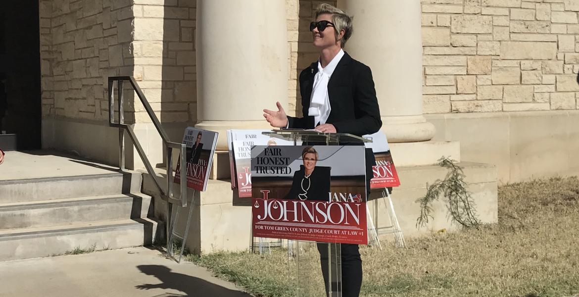 Local attorney Jana Johnson formally announced her candidacy Tuesday morning for judge of Tom Green County Court at Law #1.