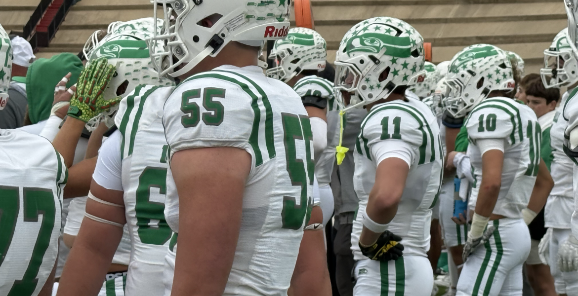 The Wall Hawks football team waits for the start of Friday's regional semifinal playoff game against Slaton on Friday, Nov. 28, 2025.
