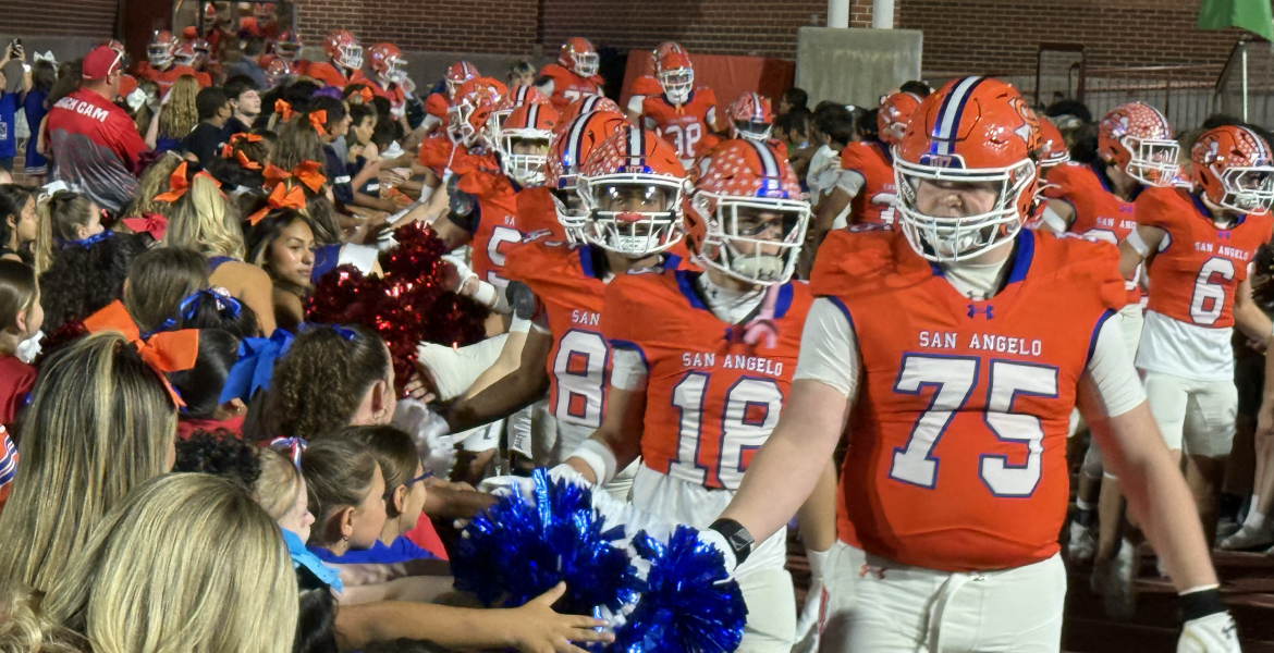 The Central Bobcats walk onto the field before their game against Frenship on Thursday, Nov. 6, 2025.
